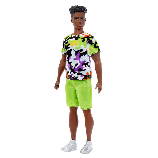 Barbie Ken Fashionistas Doll - Camo Top and Neon Green Shorts