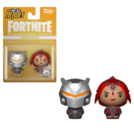 pint size heroes fortnite 2 pack omega and valor - fortnite characters toys