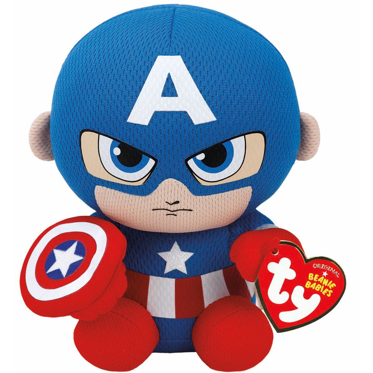  Ty Beanie Babies - Marvel Captain America 22cm Soft Toy