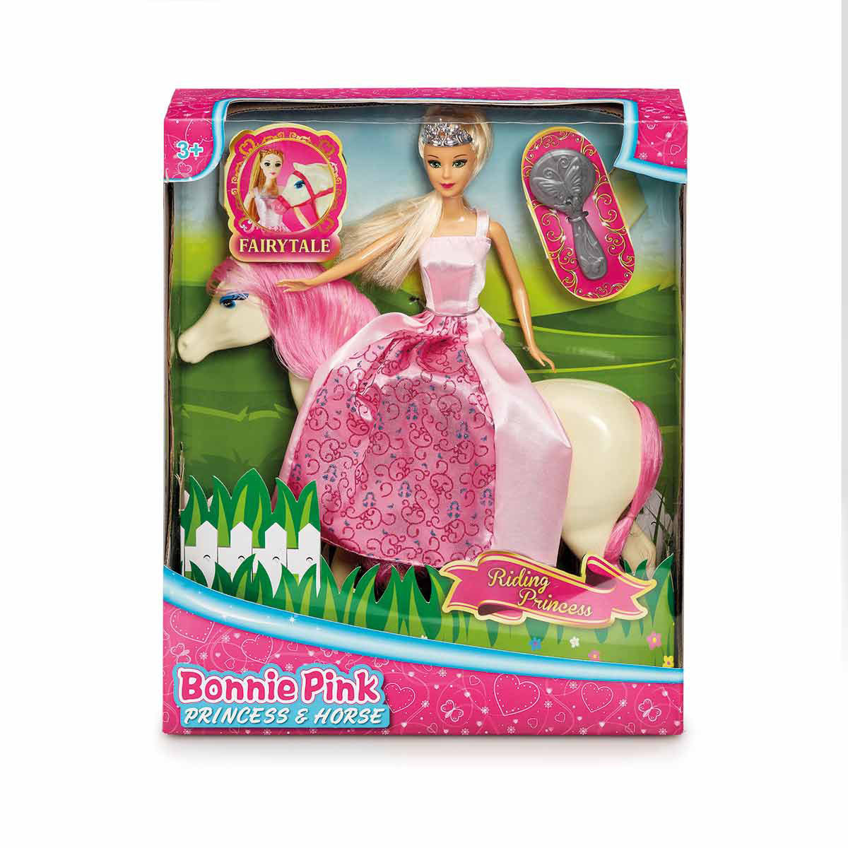  Bonnie Pink - Princess &amp; Horse Doll Playset