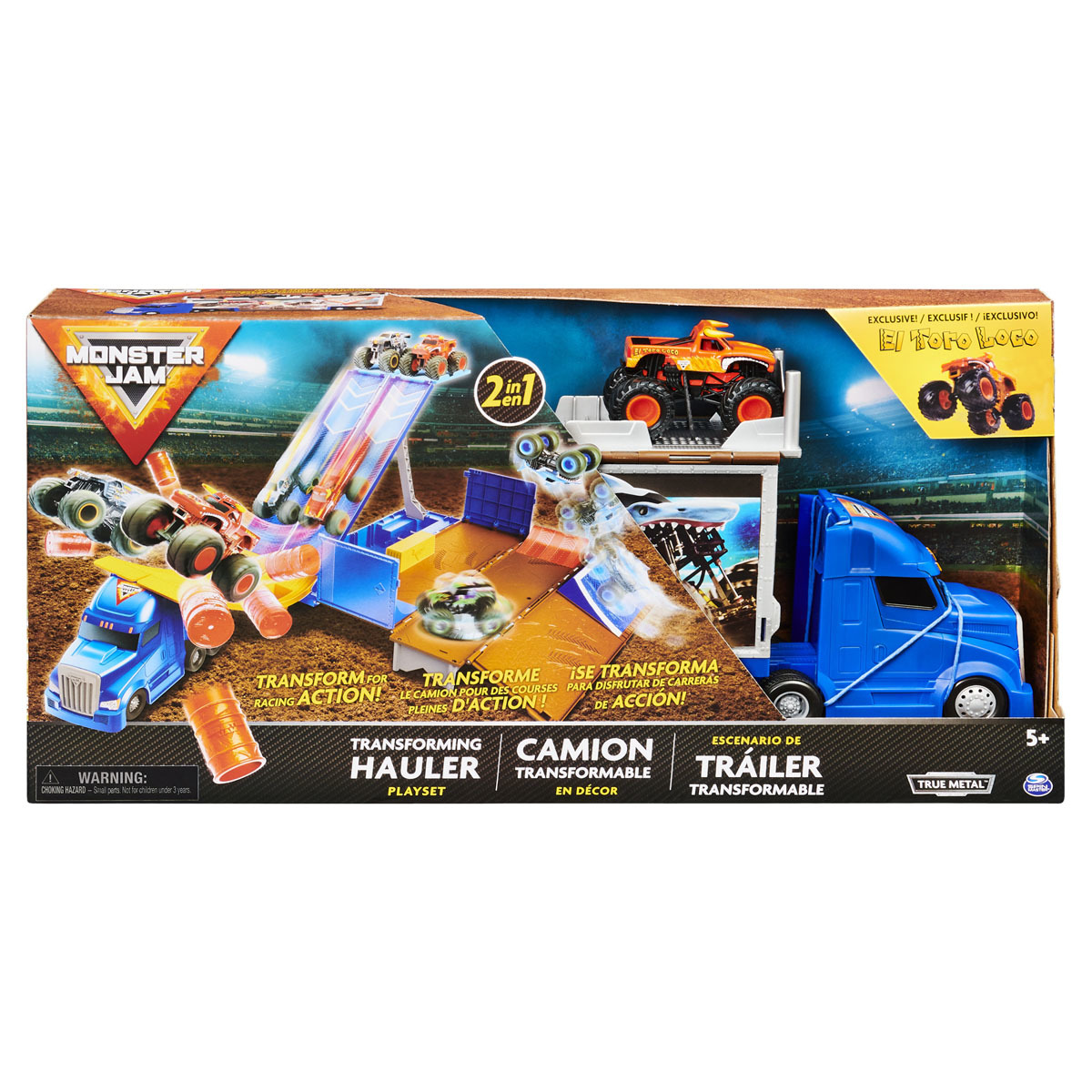 Monster Jam 1:64 2-in-1 Transforming Hauler Playset | The Entertainer