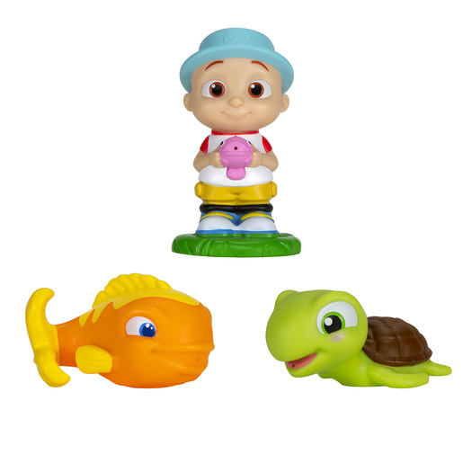 Image of "CoComelon Bath Squirters - JJ, Fish and Turtle Figures"