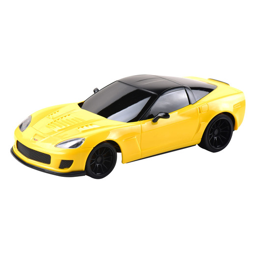 Image of Chevy Corvette Z06 1:24 Scale Friction Car - Yellow