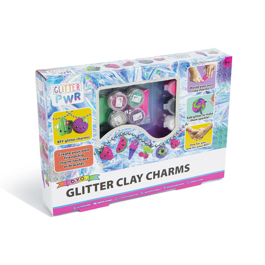 Image of Glitter Clay Charms Art Jewellery Set