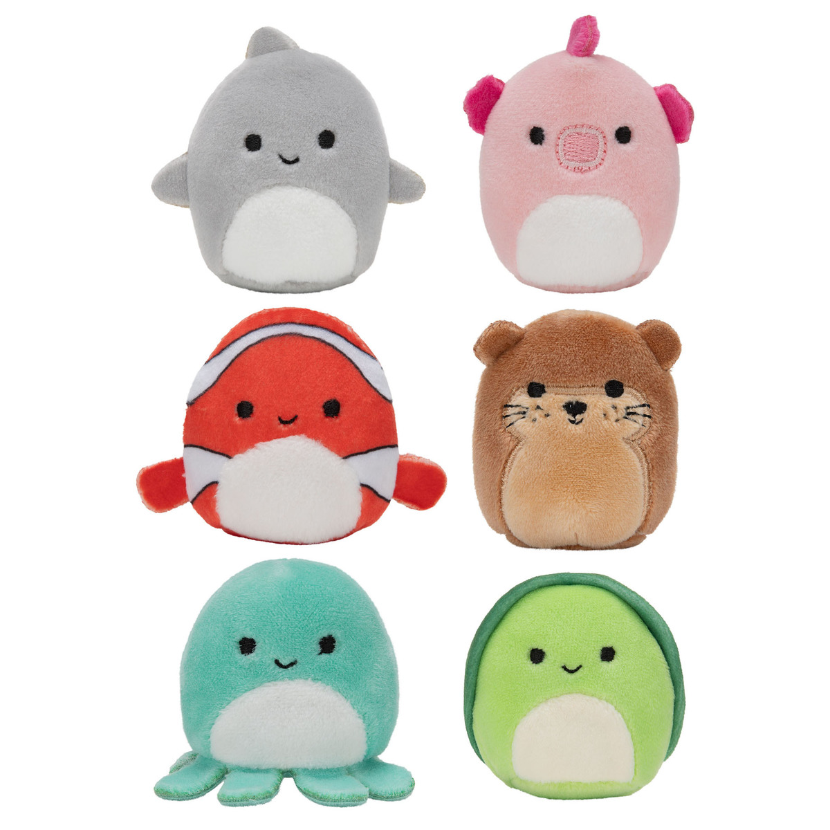 Squishville Soft Toy 6 Pack - Sealife Squad (Styles Vary)