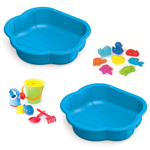 Image of Dolu Water and Sand Pit with Accessories - Blue