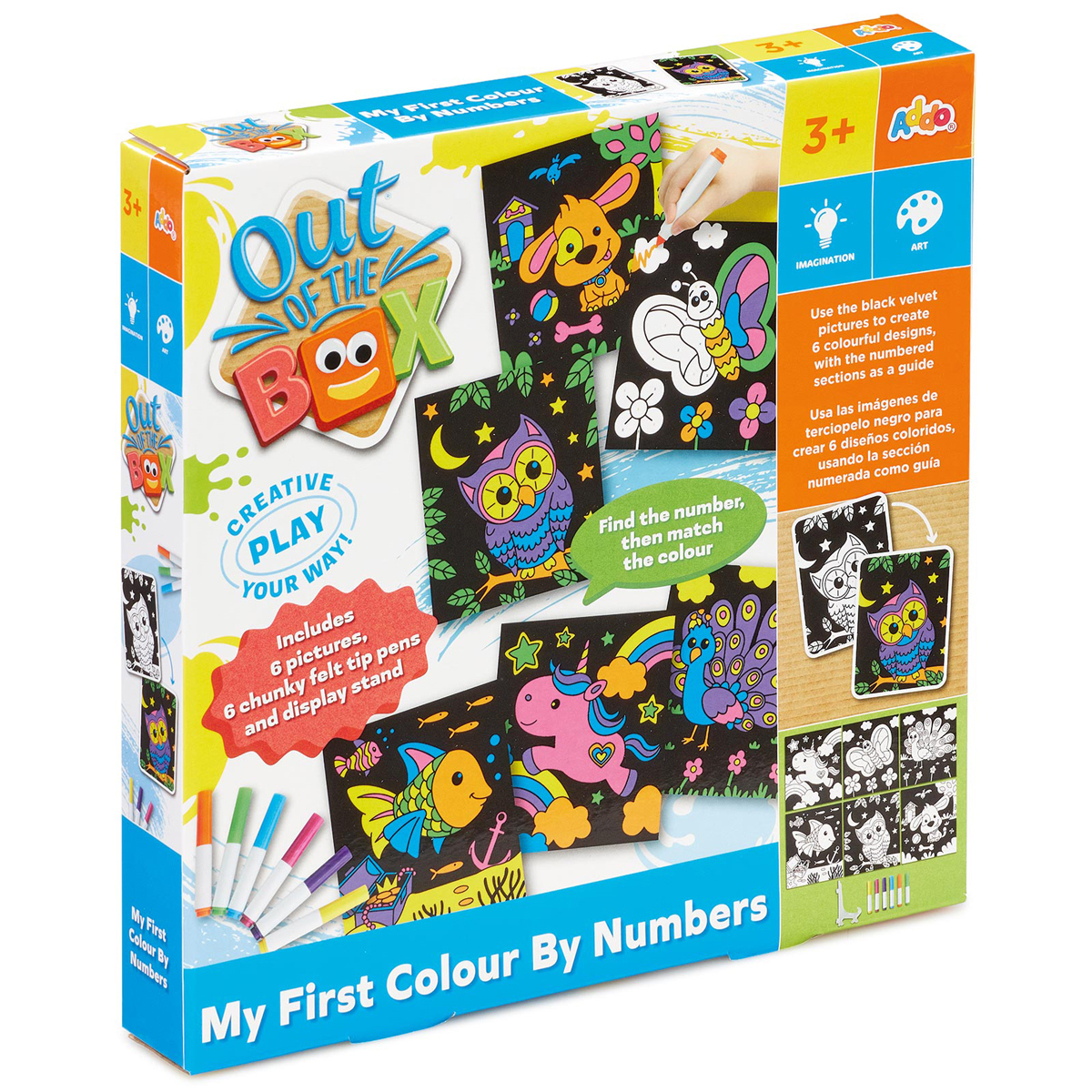 Kreative Kids Colourful Velvet Felt Art Picture Colouring Set For