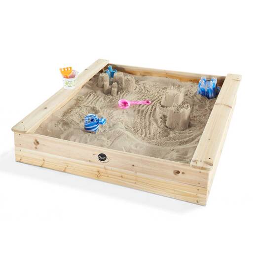 Image of Plum Wooden Square Sand Pit