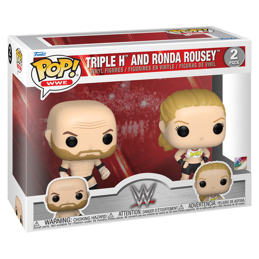 Image of Funko Pop! WWE - Triple H and Ronda Rousey Vinyl Figures