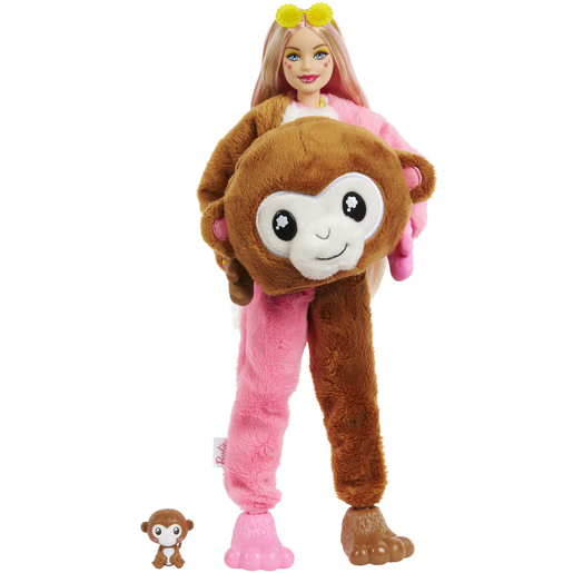Image of Barbie Cutie Reveal Jungle Series Doll with Monkey Costume & 10 Surprises