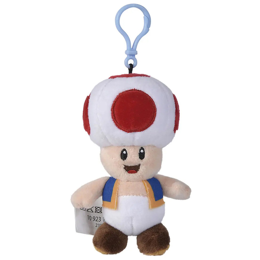 Image of Super Mario 12cm Plush Keychain - Toad