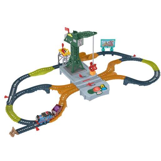 Image of Thomas & Friends - Talking Cranky Delivery Train Playset