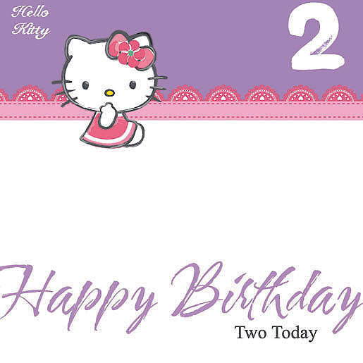 Hello Kitty 2nd Birthday Card